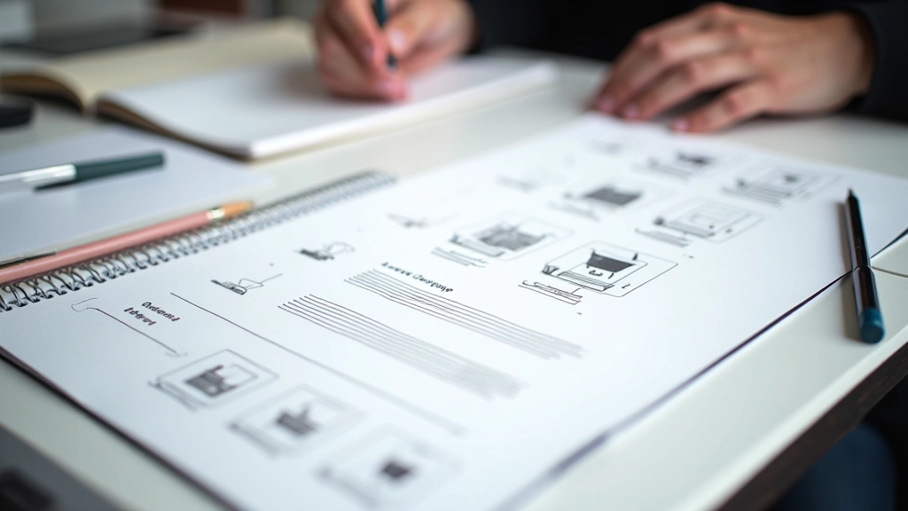 E-commerce wireframes en UI design mockups op ontwerpersbureau