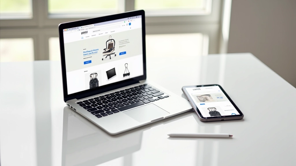 Laptop en tablet scherm met optimale webshop productpagina design weergegeven